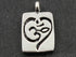 Sterling Silver Artisan OHM Square Charm -- SS/CH2/CR42